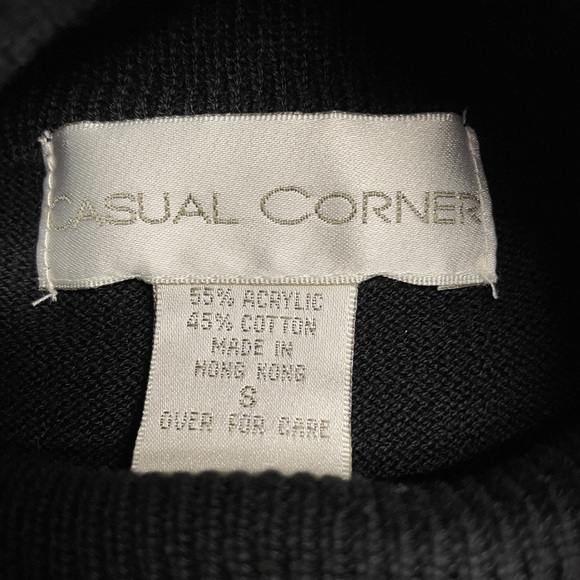 Casual Corner Women's black mid-weight mock neck sweater - Picture 4 of 7